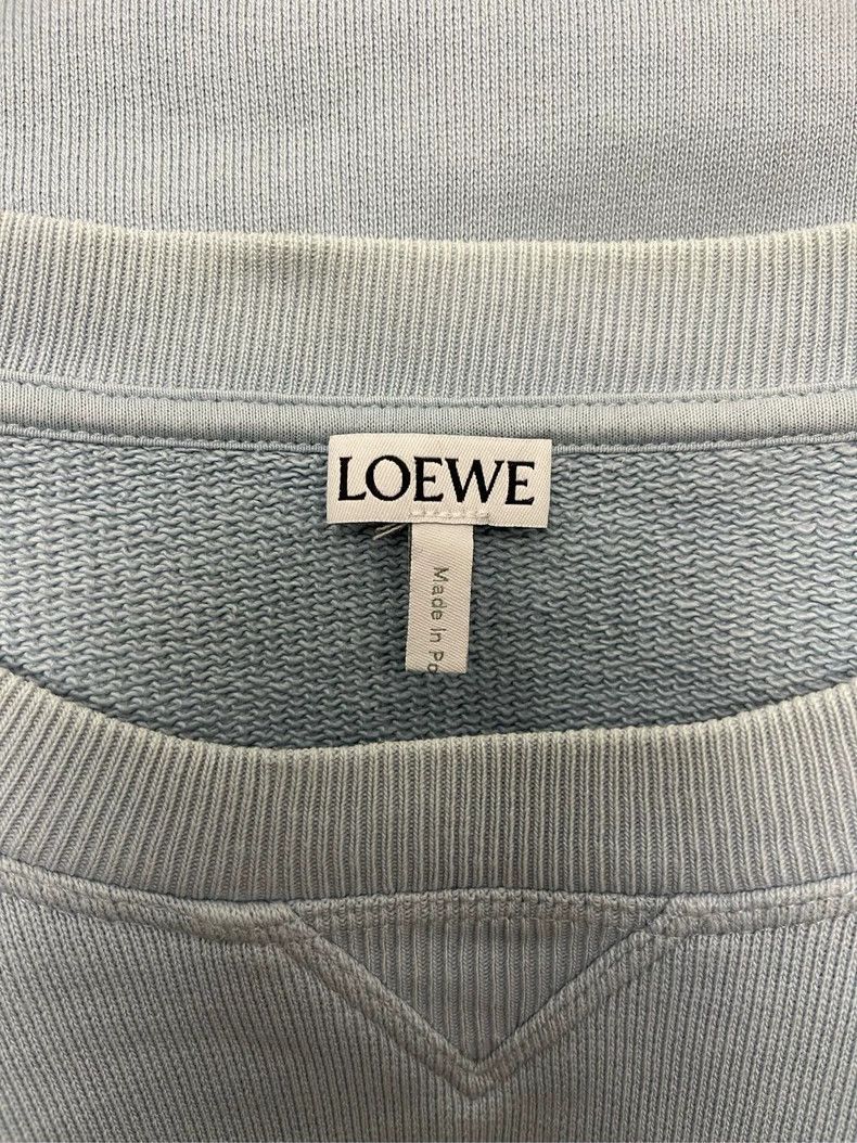 Other LOEWE Sky blue embroidered logo round neck hoodie Size L / US 10 / IT 46 - 5 Thumbnail