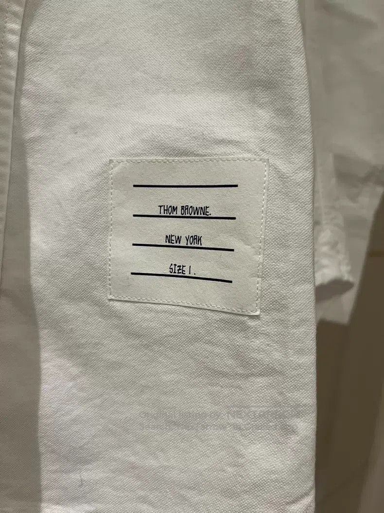 Thom Browne Thom Browne Oxford Long-Sleeve Point Collar White Shirt Size US S / EU 44-46 / 1 - 2 Thumbnail