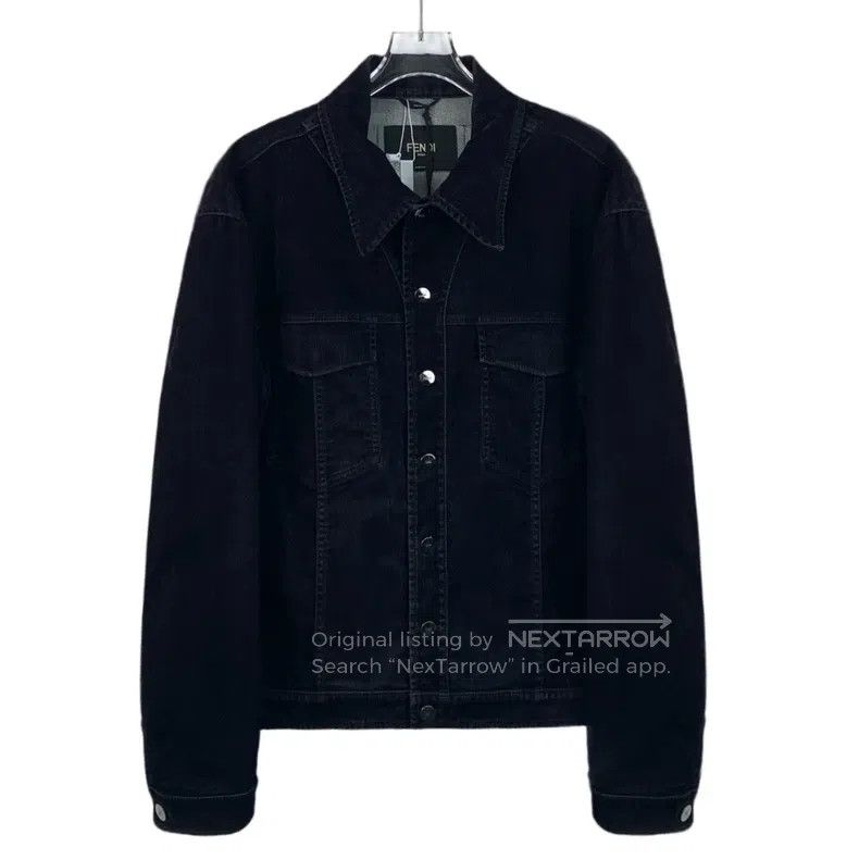 Fendi Fendi Black logo lettering lapel jacket Size US M / EU 48-50 / 2 - 1 Thumbnail