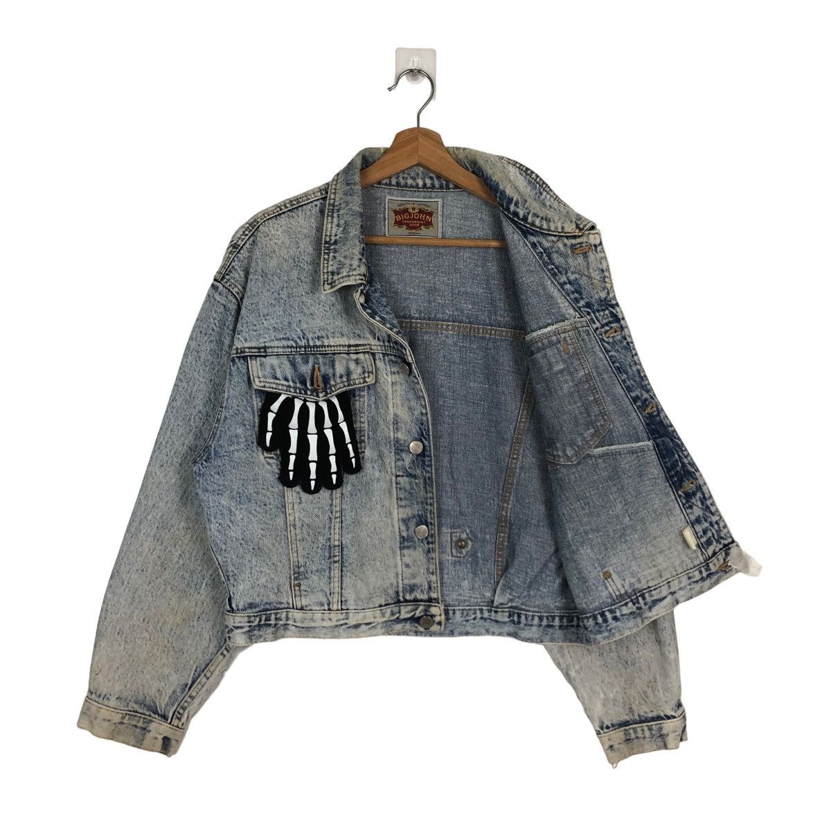Japanese Brand VINTAGE TRUCKER ACID WASH CROPPED JACKET BIG JOHN JAPAN Size US L / EU 52-54 / 3 - 8 Thumbnail