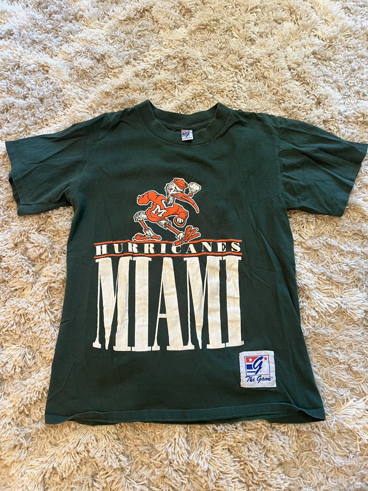 The Game × Vintage Vintage 90's The Game Miami Hurricanes Single Stitch Tee Size US M / EU 48-50 / 2 - 1 Thumbnail