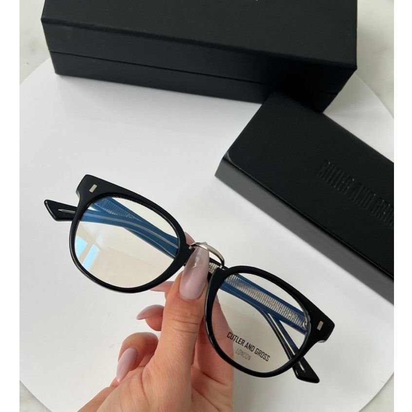 Cutler and Gross Cutler And Gross CG1336 Black Eyeglasses Frames Size ONE SIZE - 2 Thumbnail