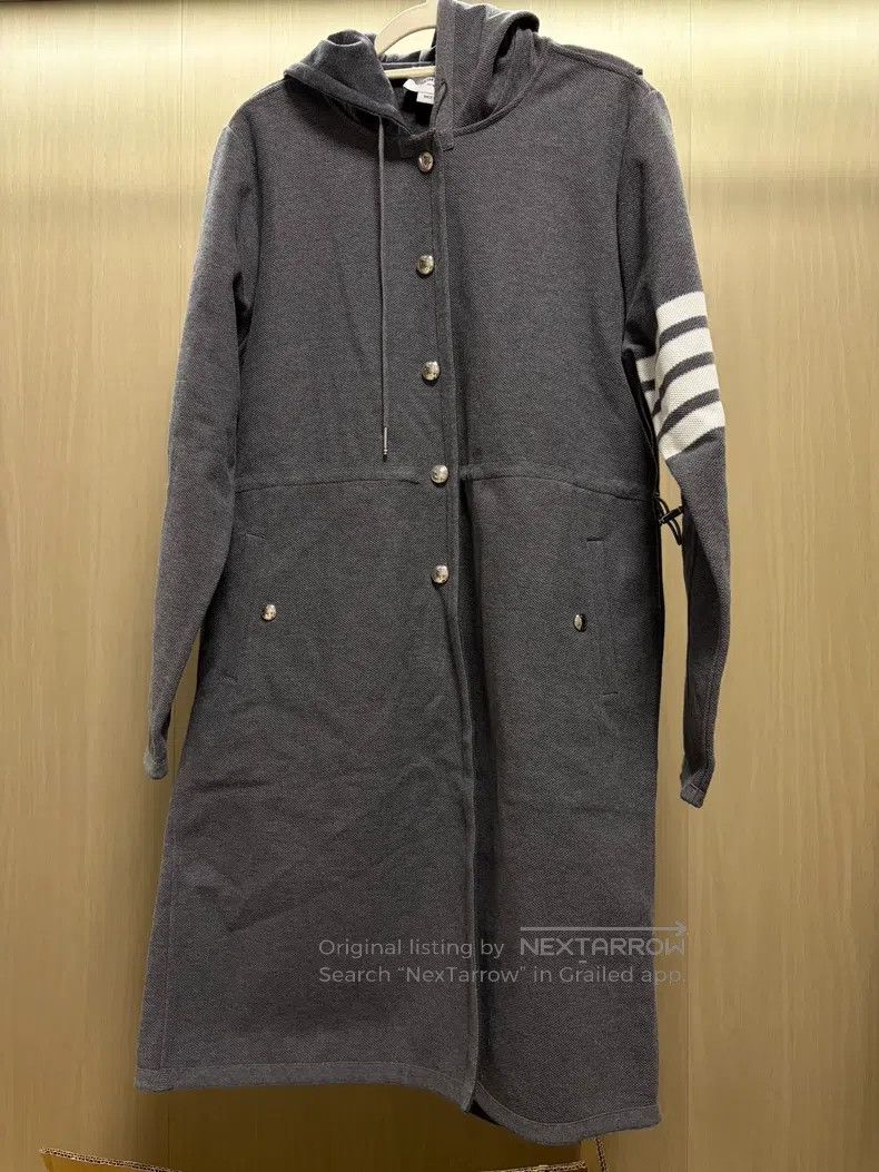 Thom Browne Thom Browne Four-stripe Gold Button Hooded Jacket Size US XS / EU 42 / 0 - 1 Thumbnail