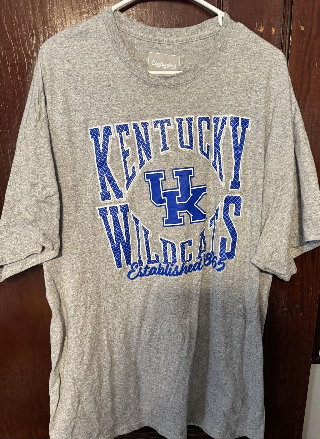 NCAA Kentucky Wildcats Short Sleeve T-Shirt Men Size 2XL Gray Size US XXL / EU 58 / 5 - 1 Thumbnail