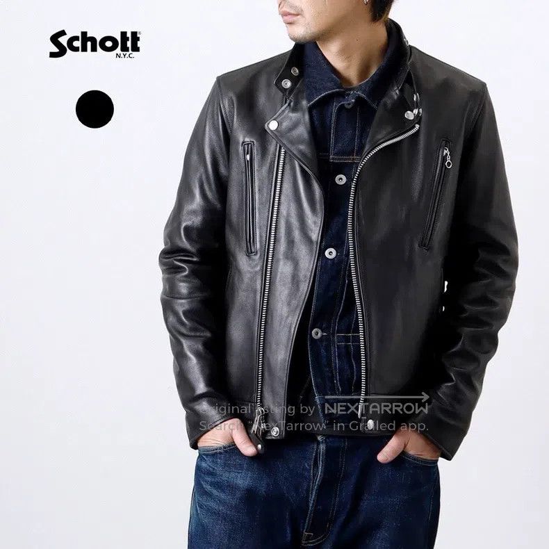Schott Schott Vintage biker jacket Size US L / EU 52-54 / 3 - 2 Thumbnail