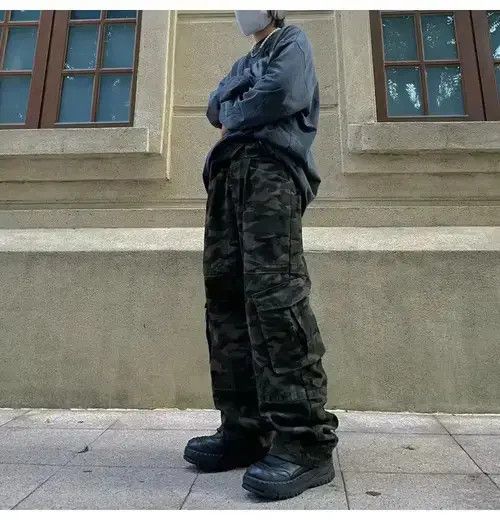 Designer camo skate hiphop baggy cargo pants Size US 34 / EU 50 - 4 Thumbnail