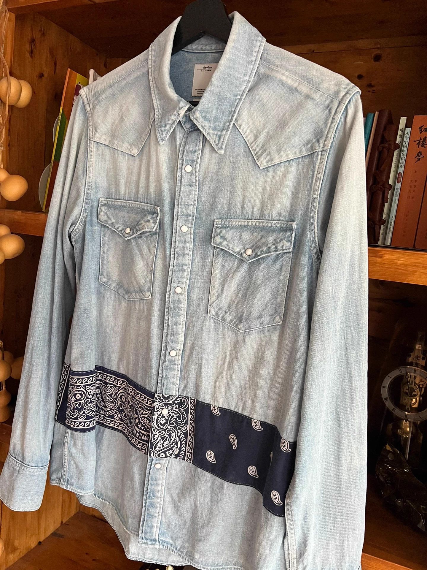Visvim visvim 2017 Indigo Washed Camo Denim Shirt Size 2 Size US M / EU 48-50 / 2 - 3 Thumbnail