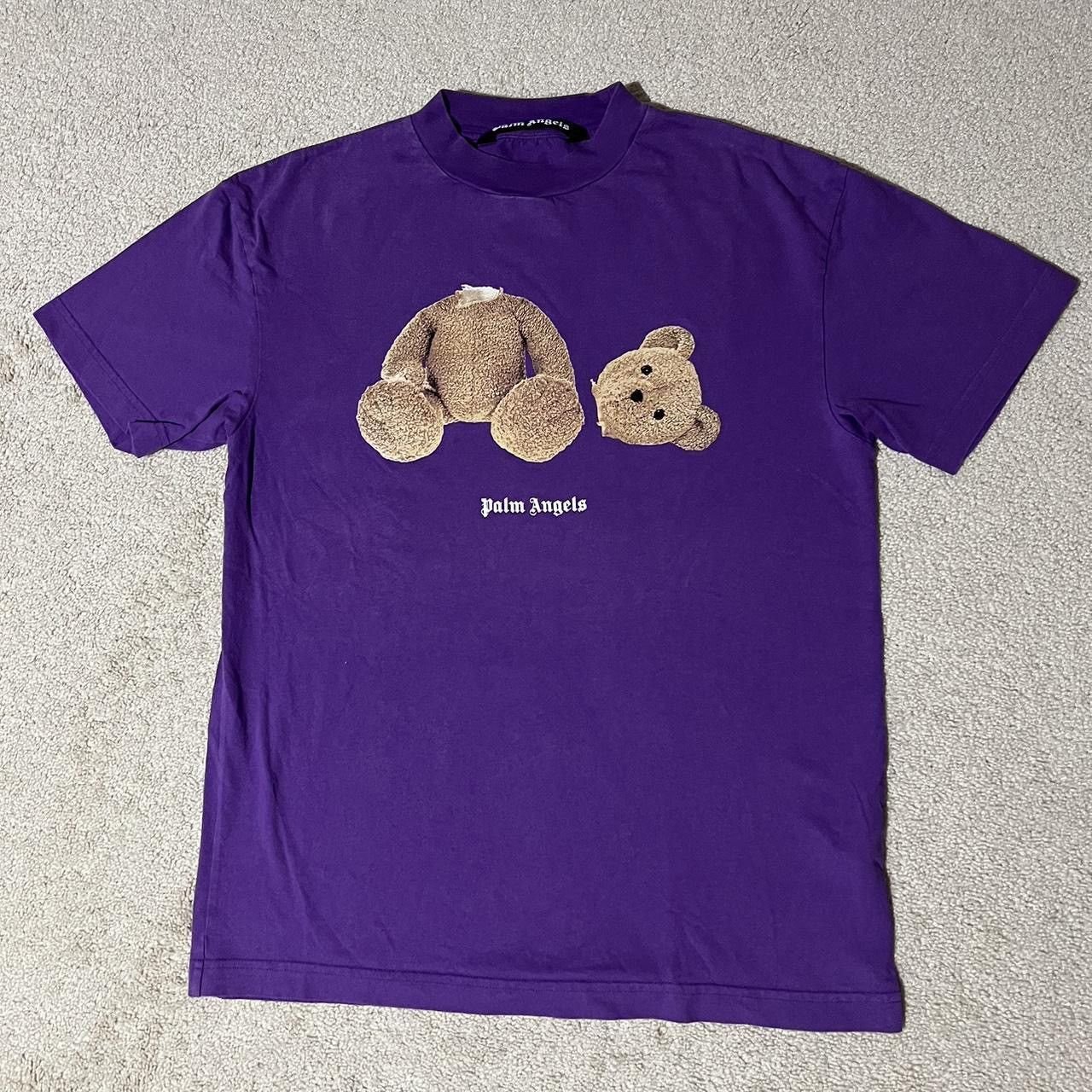 image of M Palm Angels Kill The Bear T-Shirt in Purple, Men's (Size Medium)