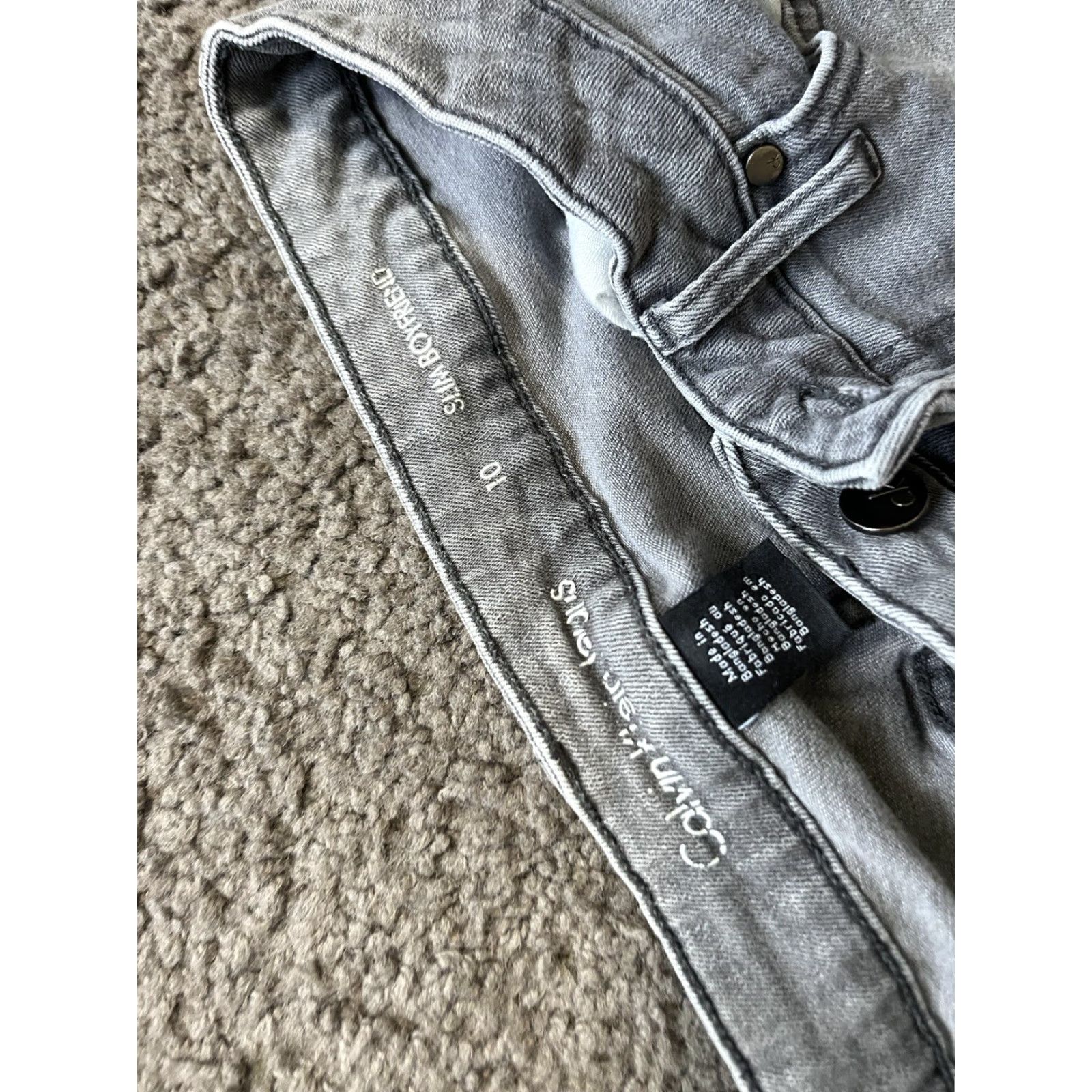 Calvin Klein Calvin Klein Jeans Womens Jeans Slim Boyfriend 10 Regular Charcoal Gray Denim Size 32" / US 10 / IT 46 - 6 Thumbnail