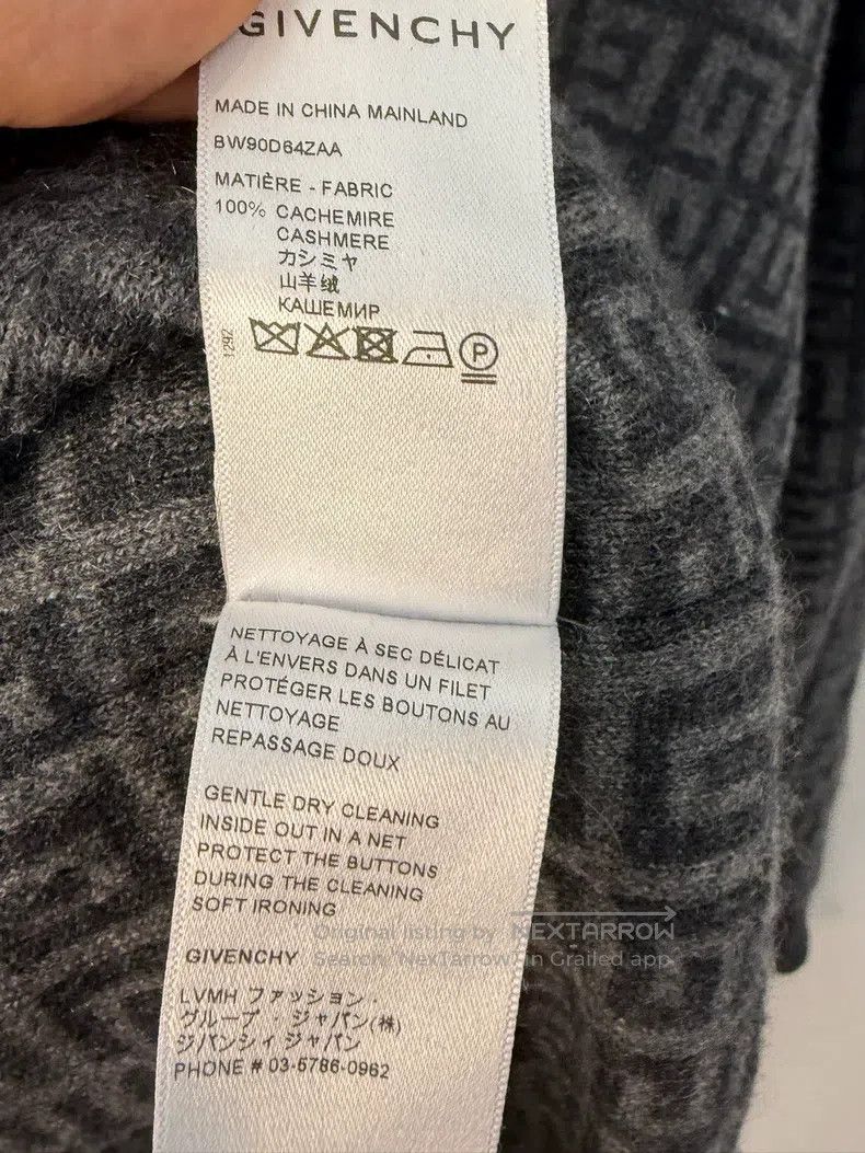 Givenchy Givenchy All-over Cashmere Cardigan Size US M / EU 48-50 / 2 - 6 Thumbnail
