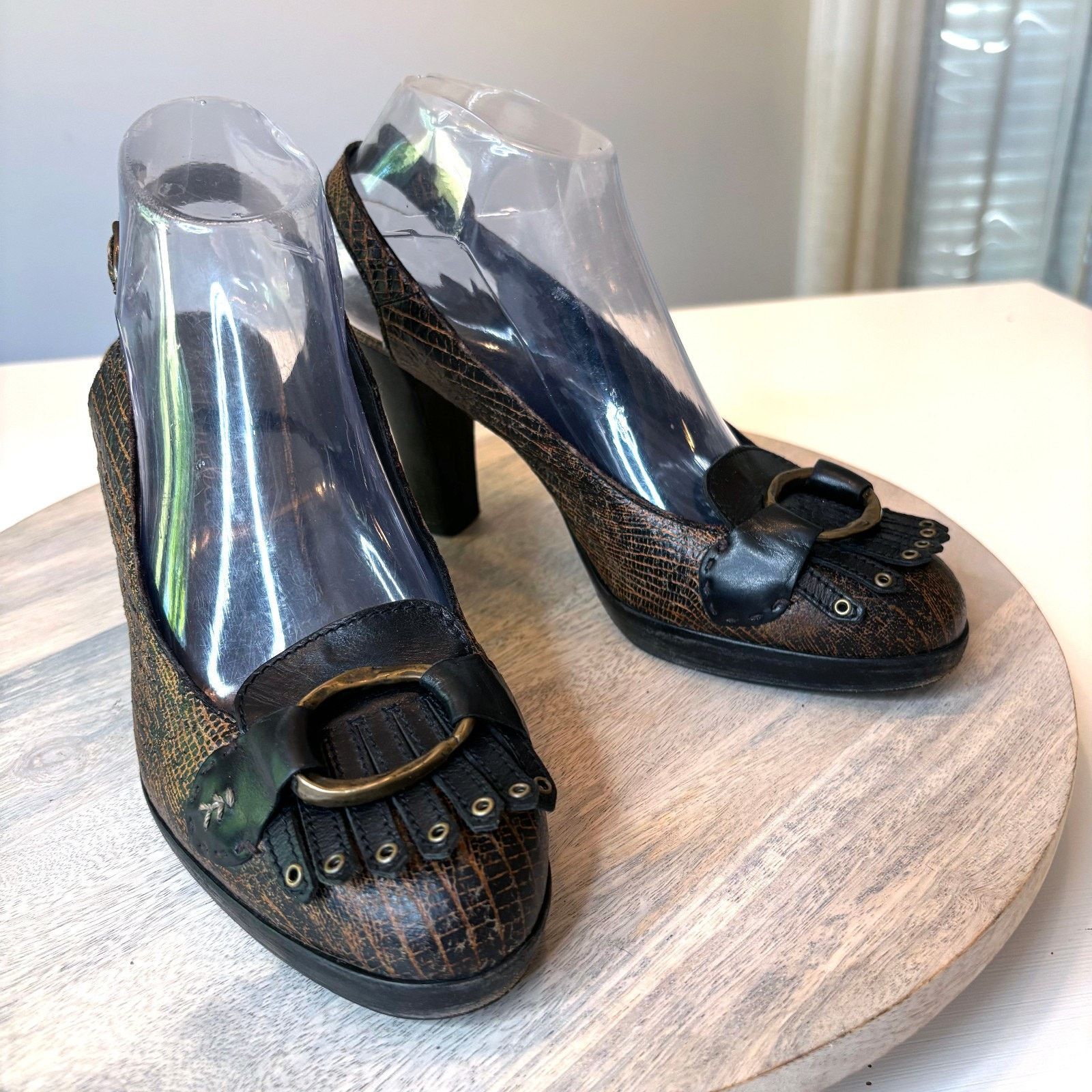 HENRY BEGUELIN Henry Beguelin Slingback Heels Leather Italy Size 9.5 Boho Size US 9.5 / IT 39.5 - 1 Thumbnail