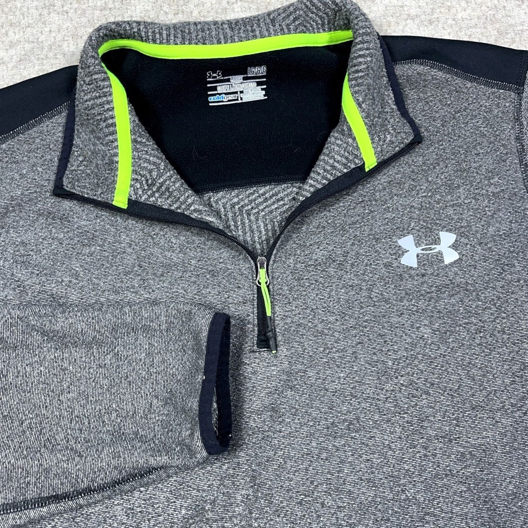 Under Armour Under Armour Sweater Men Large Gray Pullover Quarter 1/4 Zip Loose Cold Gear Size US L / EU 52-54 / 3 - 2 Thumbnail