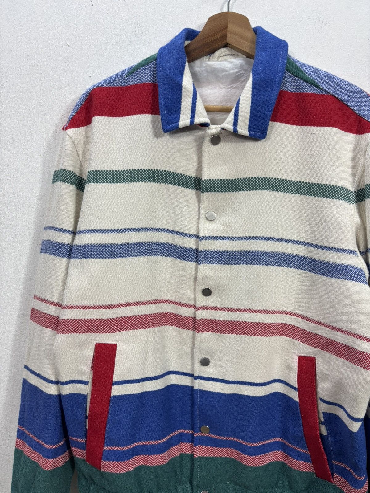 Zara ZARA Button-up Striped Multicolored Jacket M P22 L26 Size US M / EU 48-50 / 2 - 4 Thumbnail