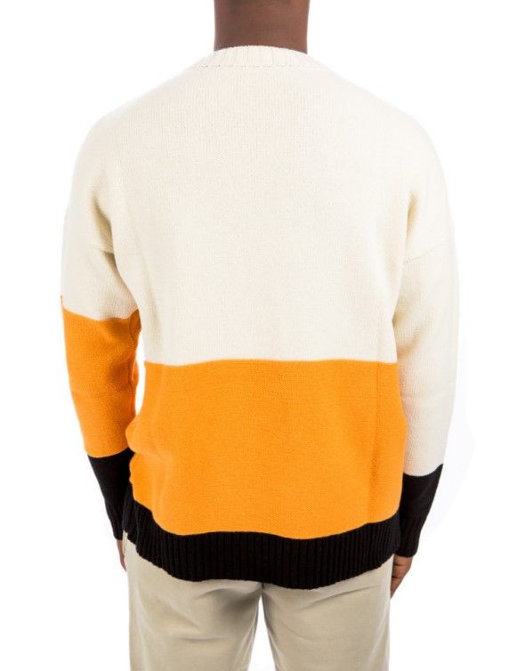 Off-White OFF-WHITE knit color block crewneck wool sweater. Size M. Size US M / EU 48-50 / 2 - 12 Thumbnail