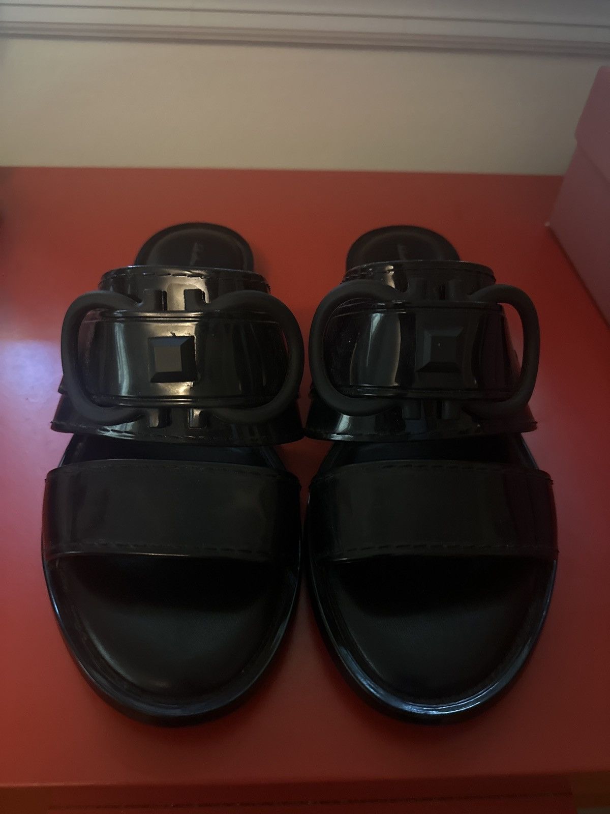 Salvatore Ferragamo Taryn Flat PVC Sandals Size US 10 / IT 40 - 4 Thumbnail