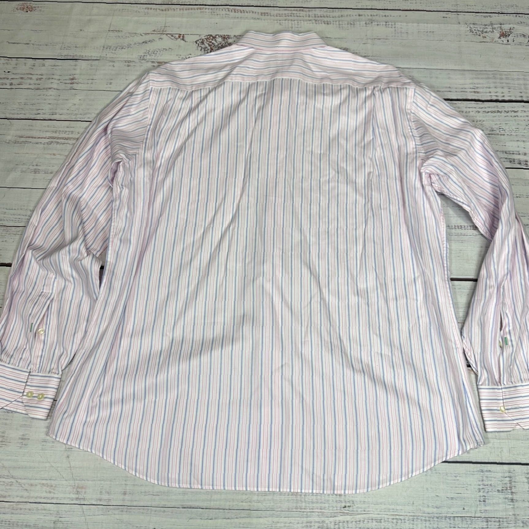Tommy Bahama Tommy Bahama Shirt Mens Long Sleeve Button-Up Sz 16.5 Pink Stripe Cotton Size US XL / EU 56 / 4 - 4 Thumbnail