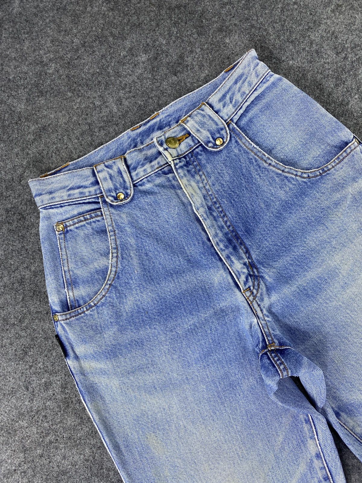 Trussardi × Vintage Vintage Baggy Trussardi Distressed Blue Wash Jeans - J1124 Size 26" / US 2 / IT 38 - 3 Thumbnail