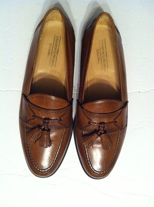 Johnston & Murphy JOHNSTON & MURPHY MEN'S LEATHER LOAFER DRESS SHOES SIZE:9.5M Size US 9.5 / EU 42-43 - 1 Thumbnail