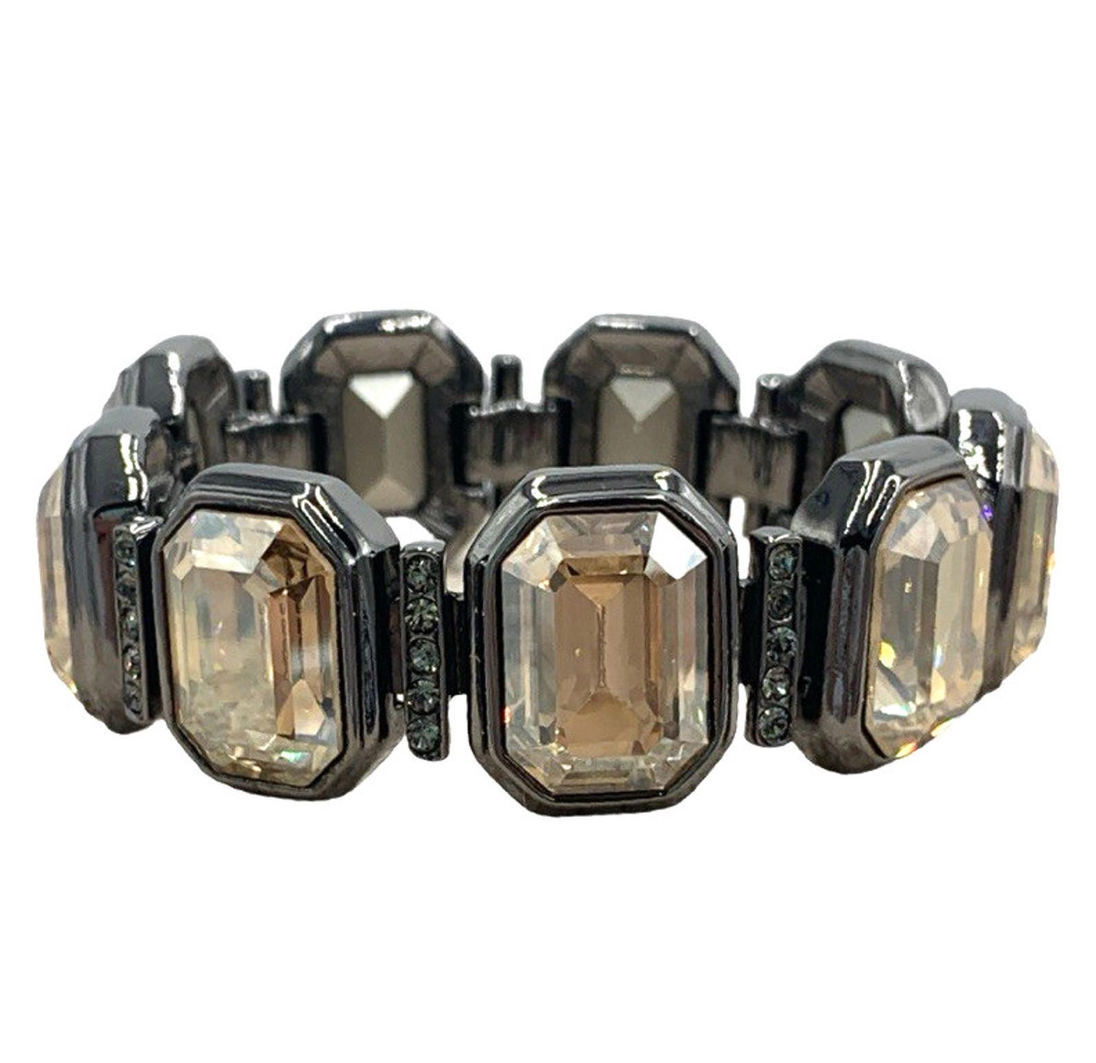 Other Judith Leiber Champagne Tone Rhinestone Runway Bracelet Size ONE SIZE - 2 Thumbnail