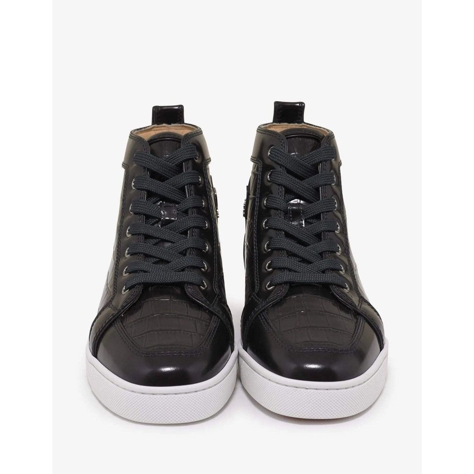 Christian Louboutin Mens Rantus Flat Ardesia Black Croc High Top Sneaker 44 11 Size US 11 / EU 44 - 9 Thumbnail