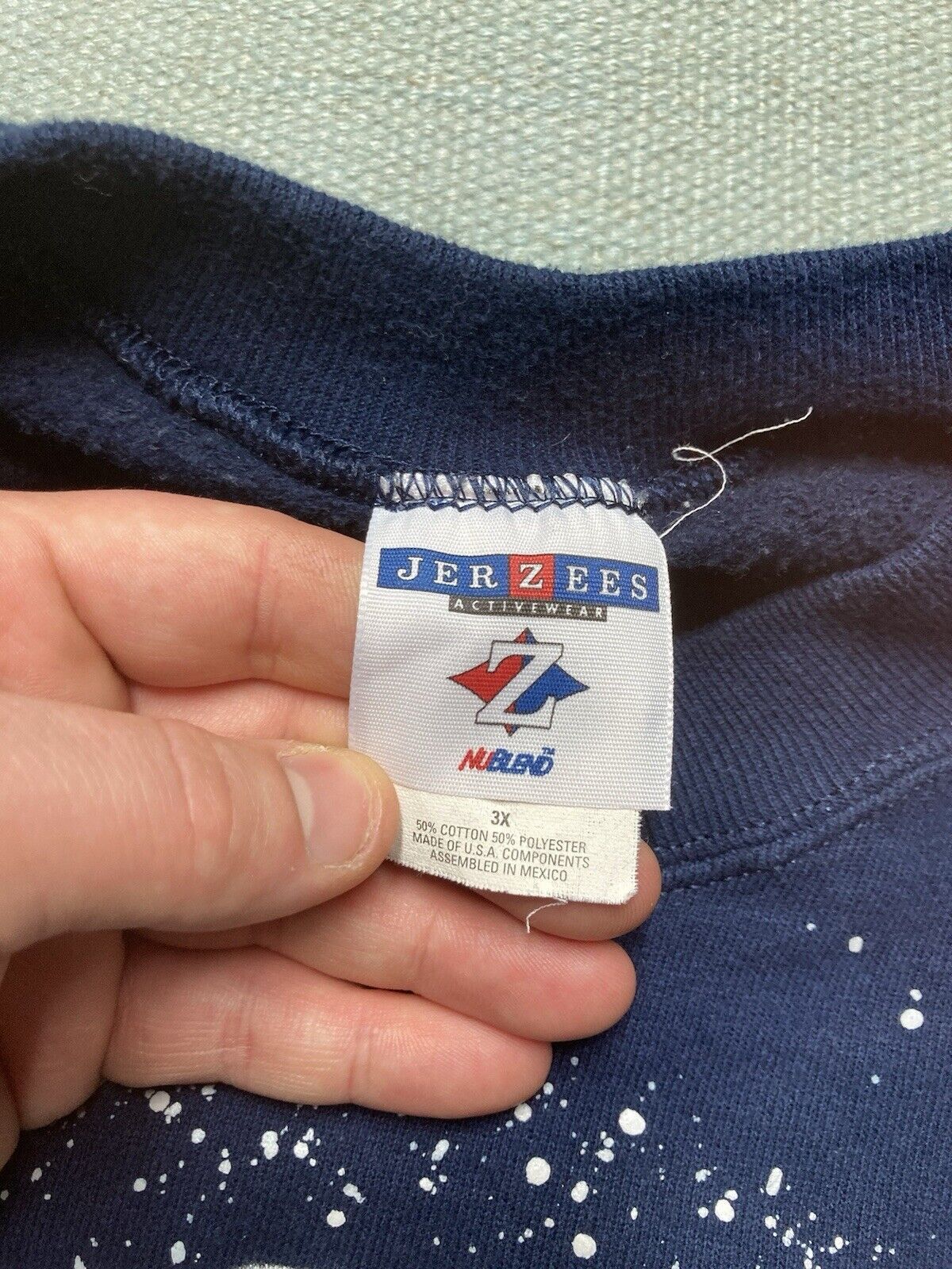 Jerzees × Vintage VTG crewneck sweatshirt snowman winter snow navy blue 3XL Size US XXL / EU 58 / 5 - 3 Thumbnail