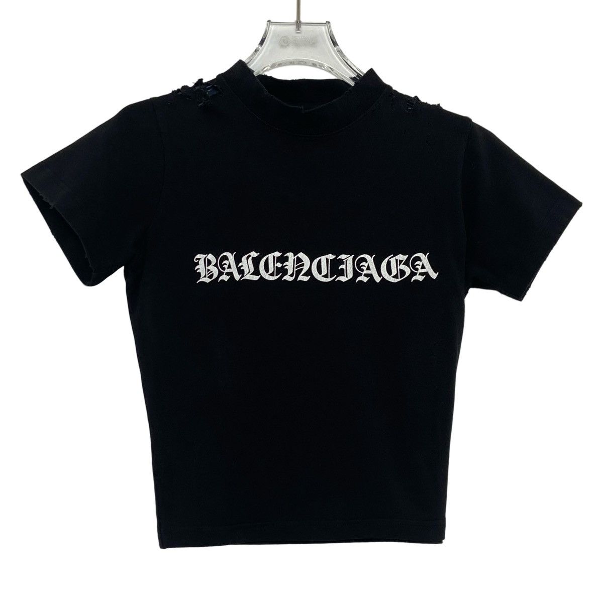 Balenciaga Balenciaga Fitted Cropped Short Sleeve T-shirt K26WX Size XS / US 0-2 / IT 36-38 - 1 Thumbnail