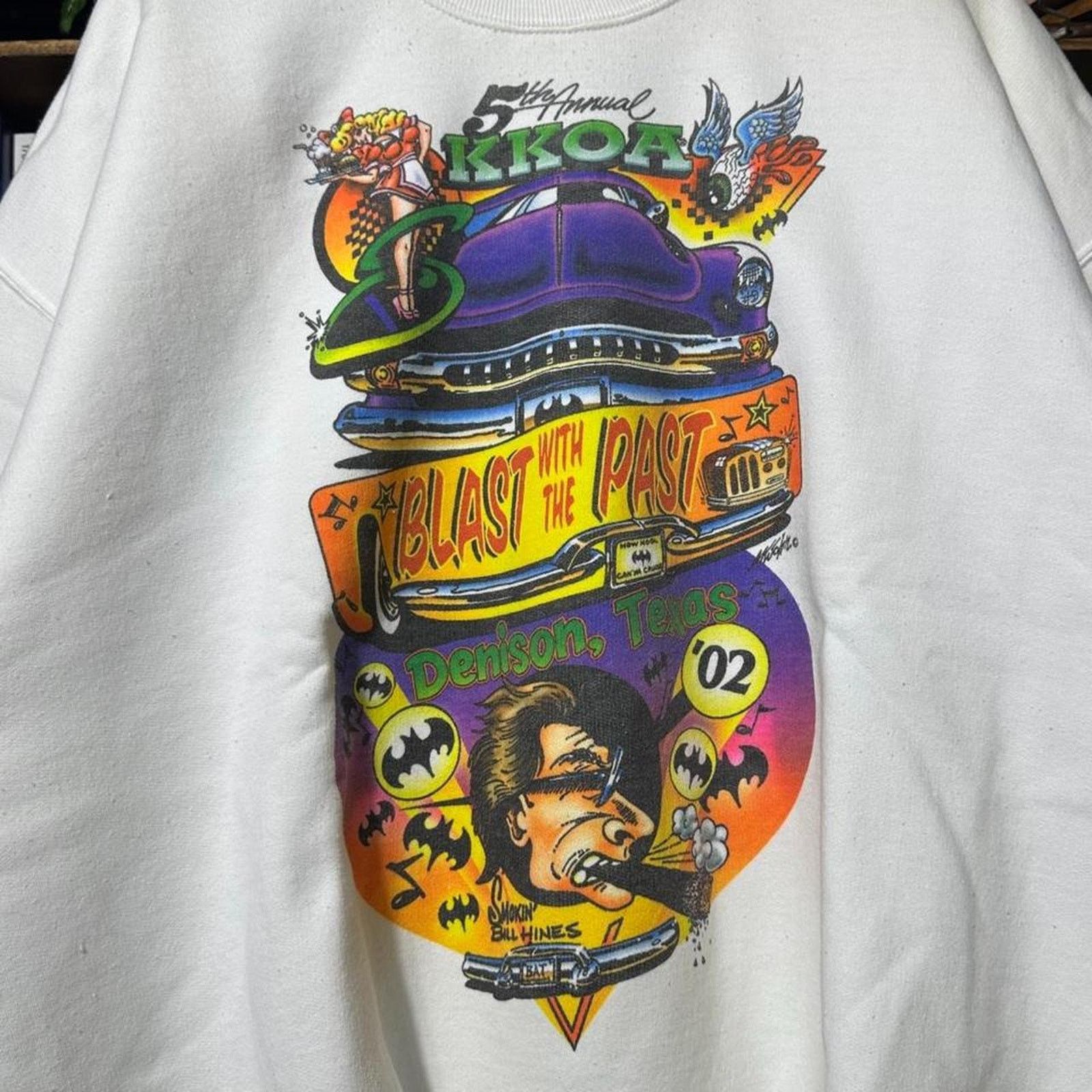 Jerzees Vintage Y2K Blast With The Past Car Show Crewneck Sweatshirt Size US XXL / EU 58 / 5 - 2 Thumbnail