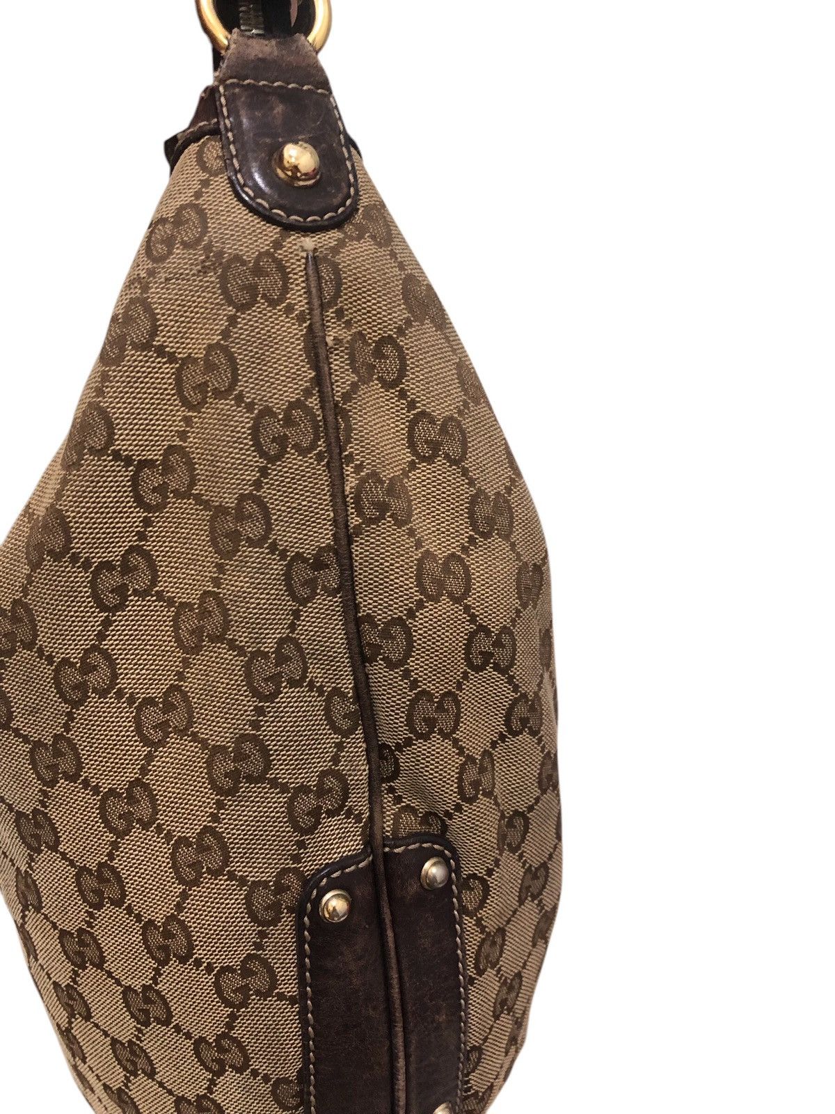 Gucci Gucci Monogram Biba Hobo Dark Brown Shoulder Bag Size ONE SIZE - 12 Thumbnail