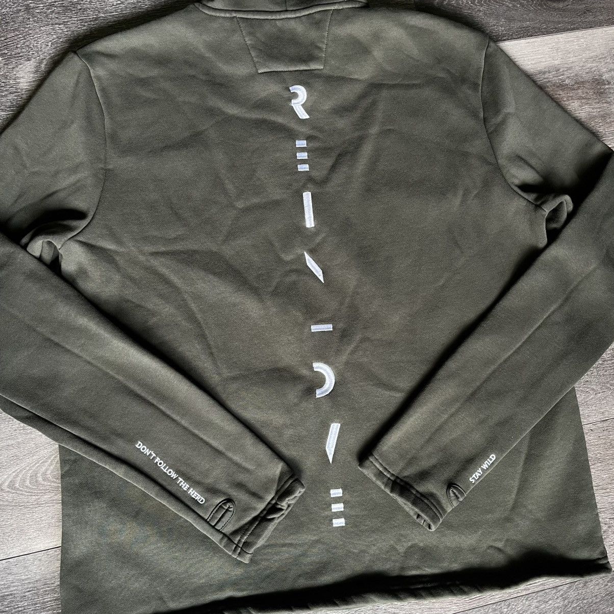 Other Rein Love Clothing Icon Embroidered Logo Hoodie Khaki White Size US XL / EU 56 / 4 - 4 Thumbnail