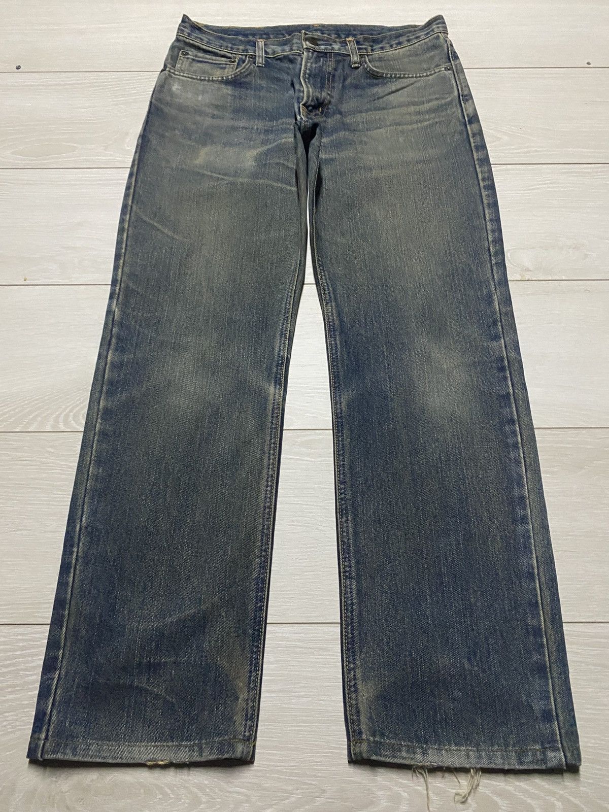 Japanese Brand Vintage Edwin 403 Revers Faded Loose Jeans Size US 32 / EU 48 - 1 Thumbnail