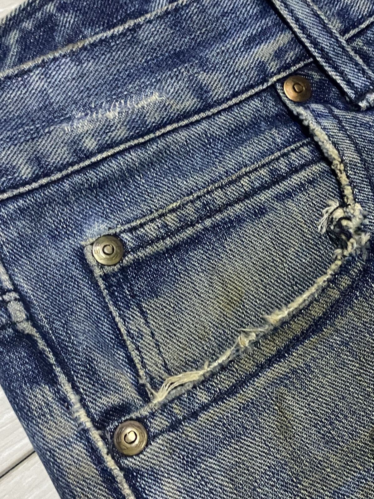 Lee × Number (N)ine Lee Riders Sanforized Dirty Wash Distressed Loose Jeans Size US 30 / EU 46 - 10 Thumbnail