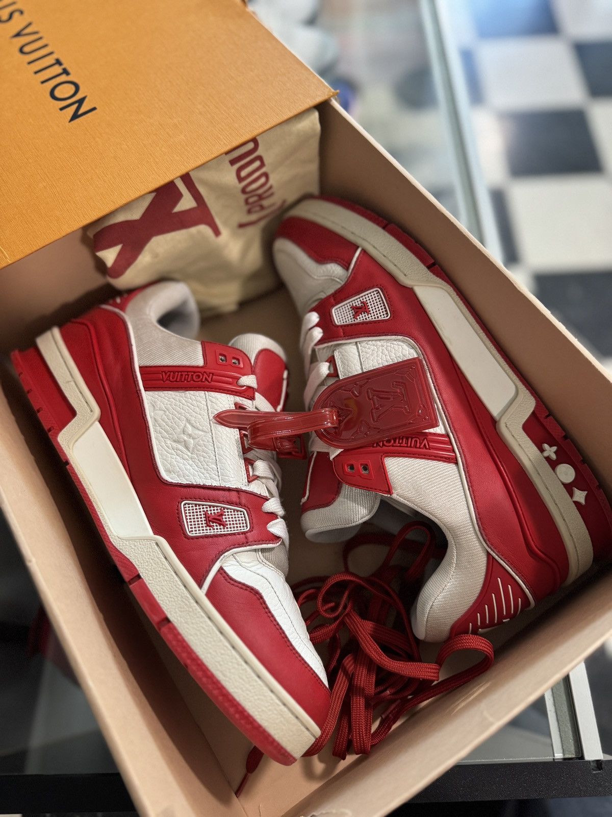 Louis Vuitton Louis Vuitton Trainer White Red ‘Product Red’ Size US 9.5 / EU 42-43 - 11 Thumbnail