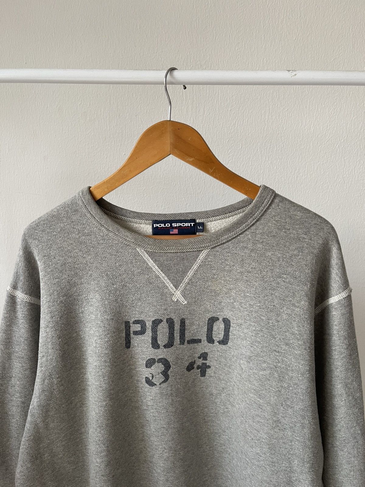 Polo Ralph Lauren 90s Polo Sport 'Polo 34' Sweatshirt A2 Size US L / EU 52-54 / 3 - 3 Thumbnail