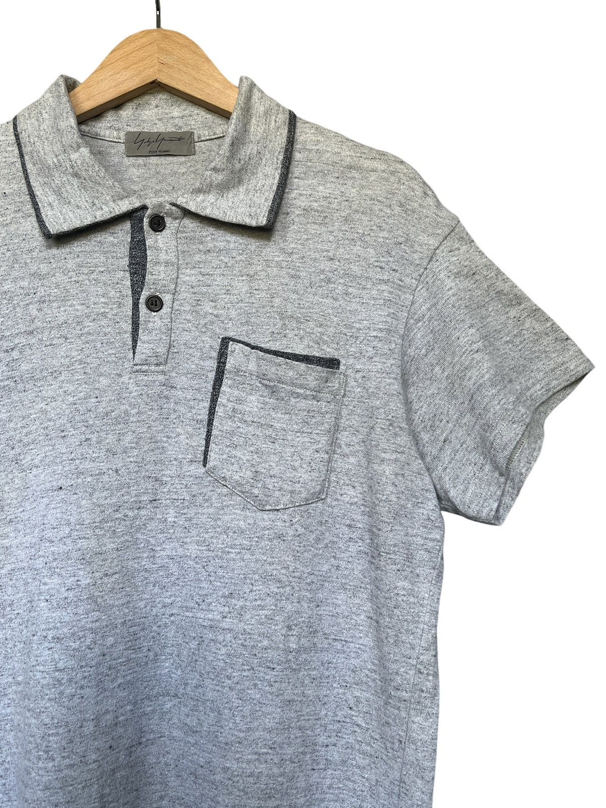 Yohji Yamamoto 1990 Yohji Yamamoto Pour Homme Gradient Polo Shirt Size US M / EU 48-50 / 2 - 1 Thumbnail
