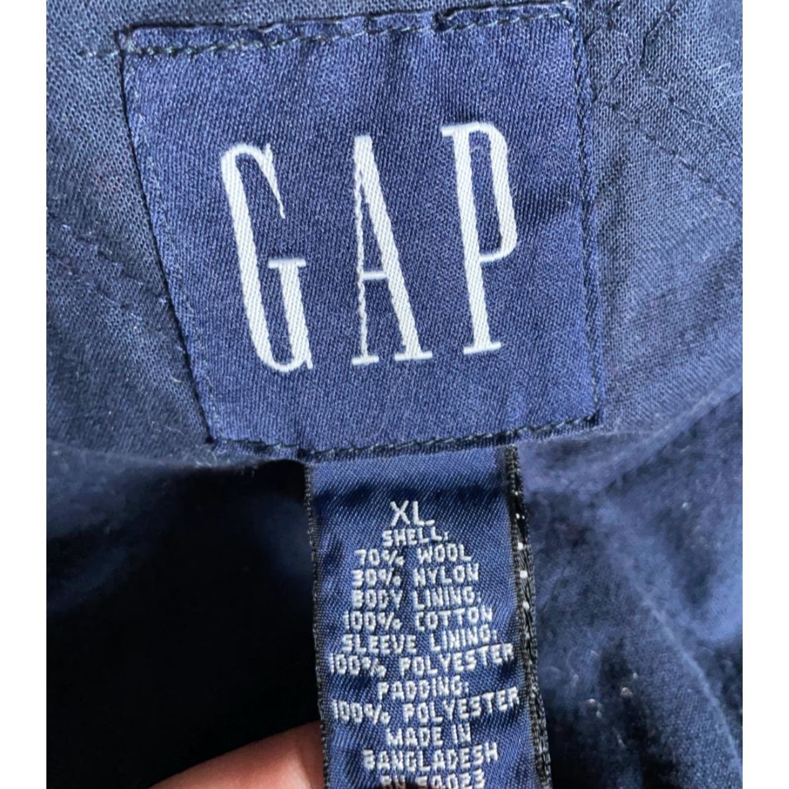 Gap GAP Wool Duffle Coat Men’s XL Dark Blue Heavyweight Overcoat Size US XL / EU 56 / 4 - 3 Thumbnail