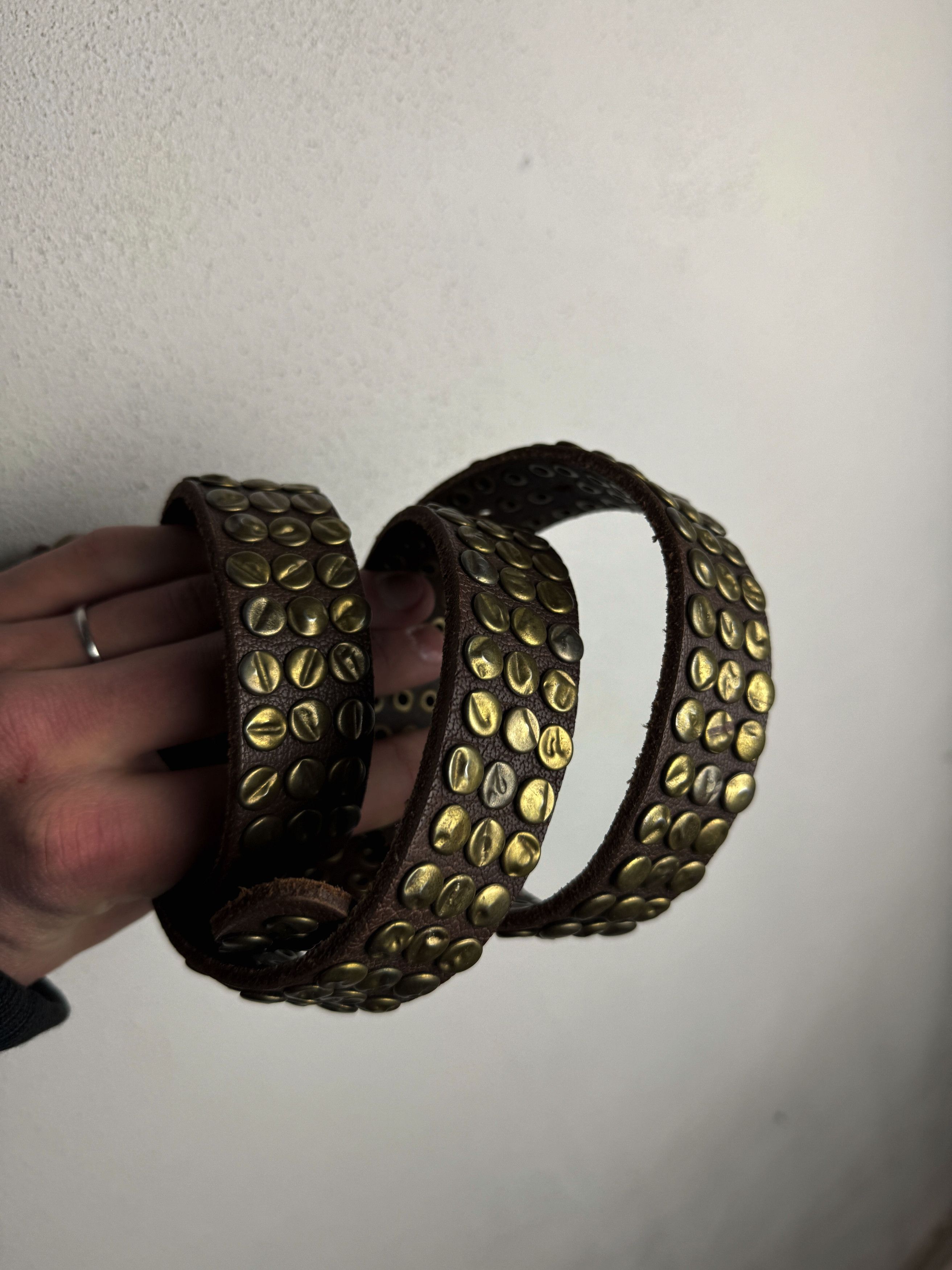 Hysteric Glamour Y2K Heavy Studded Leather Belt Punk Grunge Rockstar Size ONE SIZE - 5 Thumbnail
