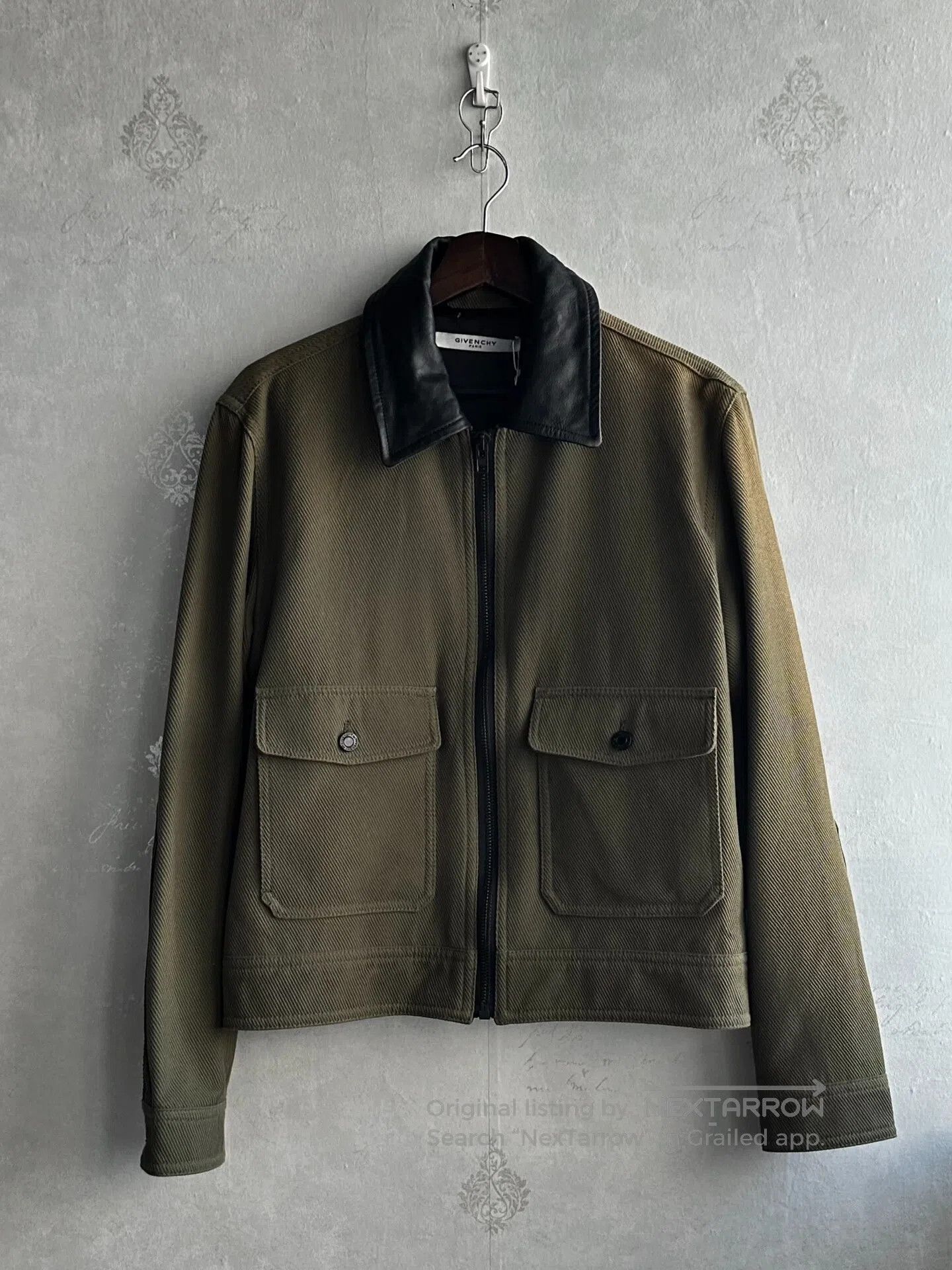 Givenchy Givenchy size50 Military green leather blend work jacket| Size US M / EU 48-50 / 2 - 1 Thumbnail