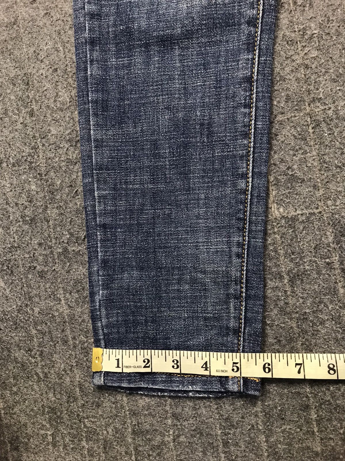 Vintage Oeo H5 Indigo Jeans Straight Cut Faded Distressed Design Size US 30 / EU 46 - 11 Thumbnail