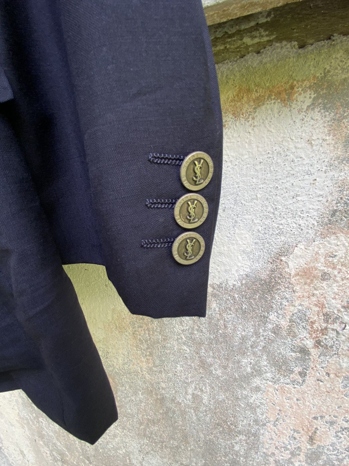 Vintage × Yves Saint Laurent YSL Diffusion Hommes Double Breast Silver Stamp Logo Button Size US L / EU 52-54 / 3 - 5 Thumbnail