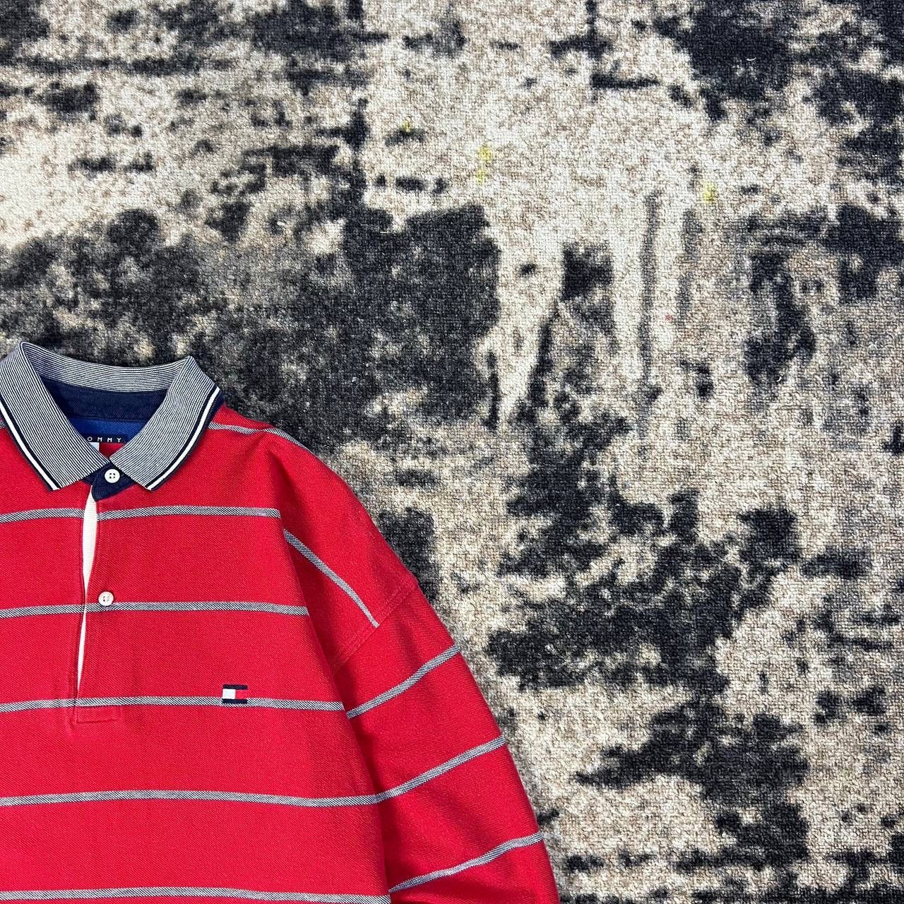 Tommy Hilfiger Tommy Hilfiger Vintage Y2K Striped Rugby Longsleeve Size US L / EU 52-54 / 3 - 2 Thumbnail