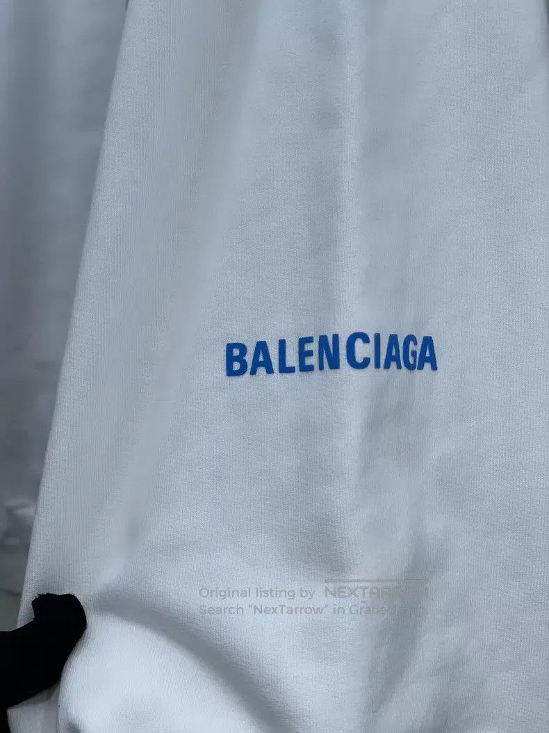 Balenciaga Balenciaga Blue lettering white sweatshirt Size US XS / EU 42 / 0 - 3 Thumbnail