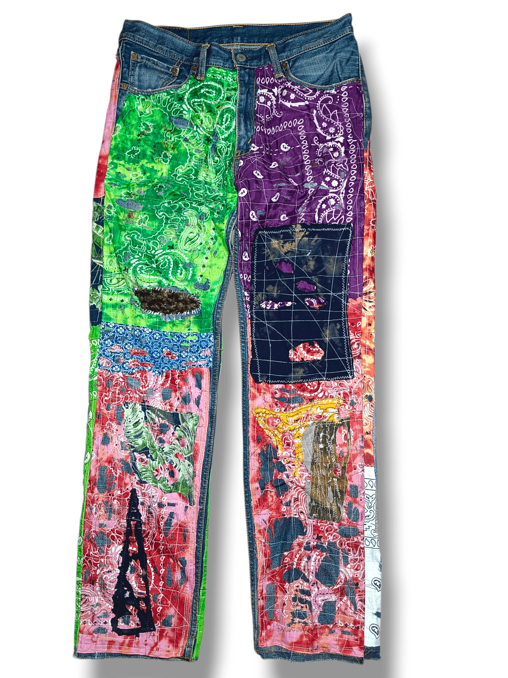 Undercover Boro Sashiko Jeans Custom Size US 32 / EU 48 - 2 Thumbnail