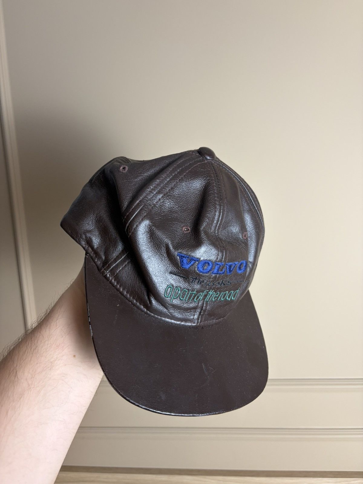 Leather Volvo Vintage Leather Hat Racing Hype Rare Snapback Cap Size ONE SIZE - 2 Thumbnail