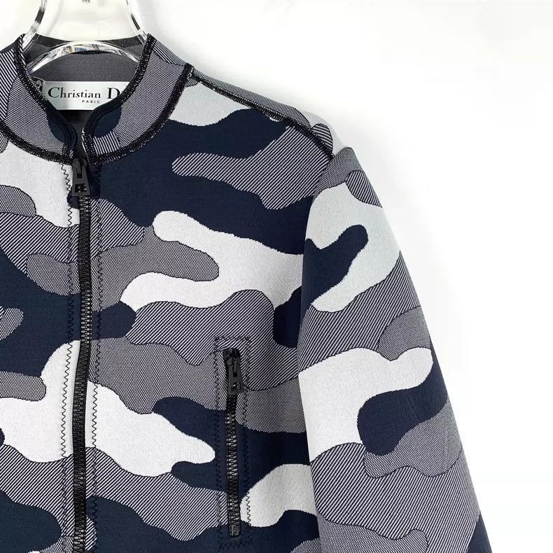 Dior Christian Dior Gray Camouflage Logo Jacket-2506 Size XS / US 0-2 / IT 36-38 - 3 Thumbnail