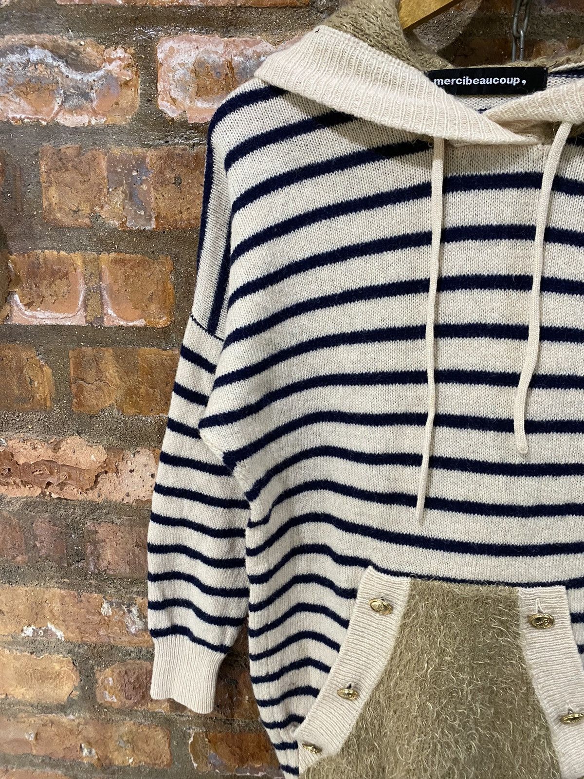 Ne-Net 2000s Pop Stripe wool and fringe hoodie Size M / US 6-8 / IT 42-44 - 7 Thumbnail