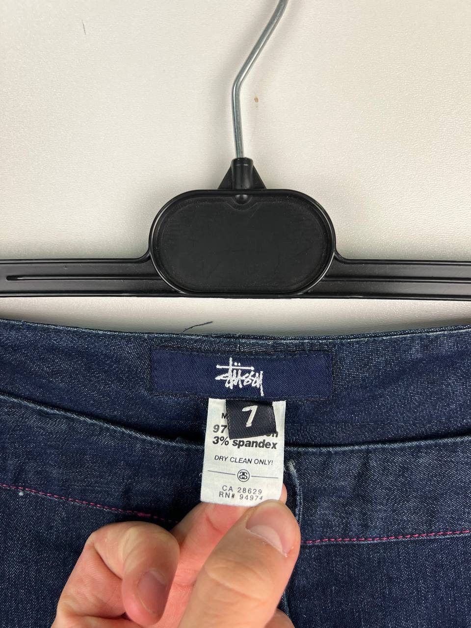 Stussy × Vintage Stussy vintage streetwear denim woman’s size 7 Size 27" / US 4 / IT 40 - 3 Thumbnail