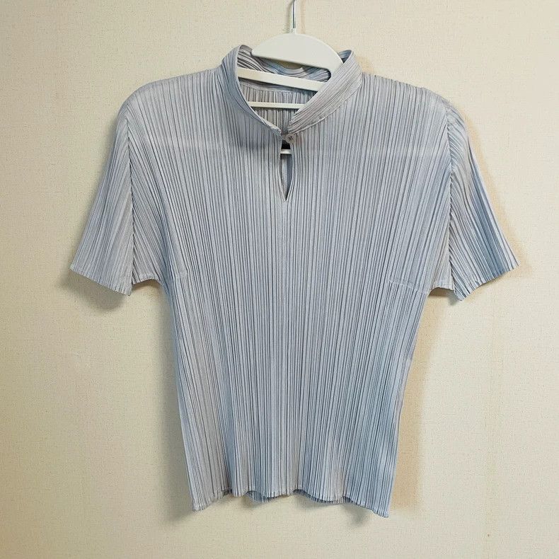 Issey Miyake issey miyake Medieval stand-up collar shirt with short slee Size US L / EU 52-54 / 3 - 1 Thumbnail