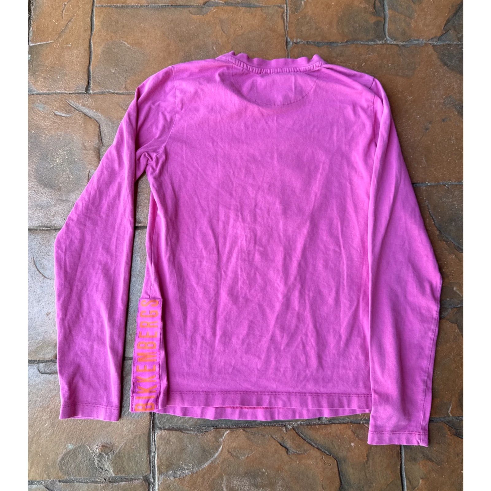 Vintage Bikkembergs Roses Long Sleeve Shirt Women’s S/M Pink Shirt Women’s S/M Pink Roses Logo Jersey Casual Size S / US 4 / IT 40 - 3 Thumbnail