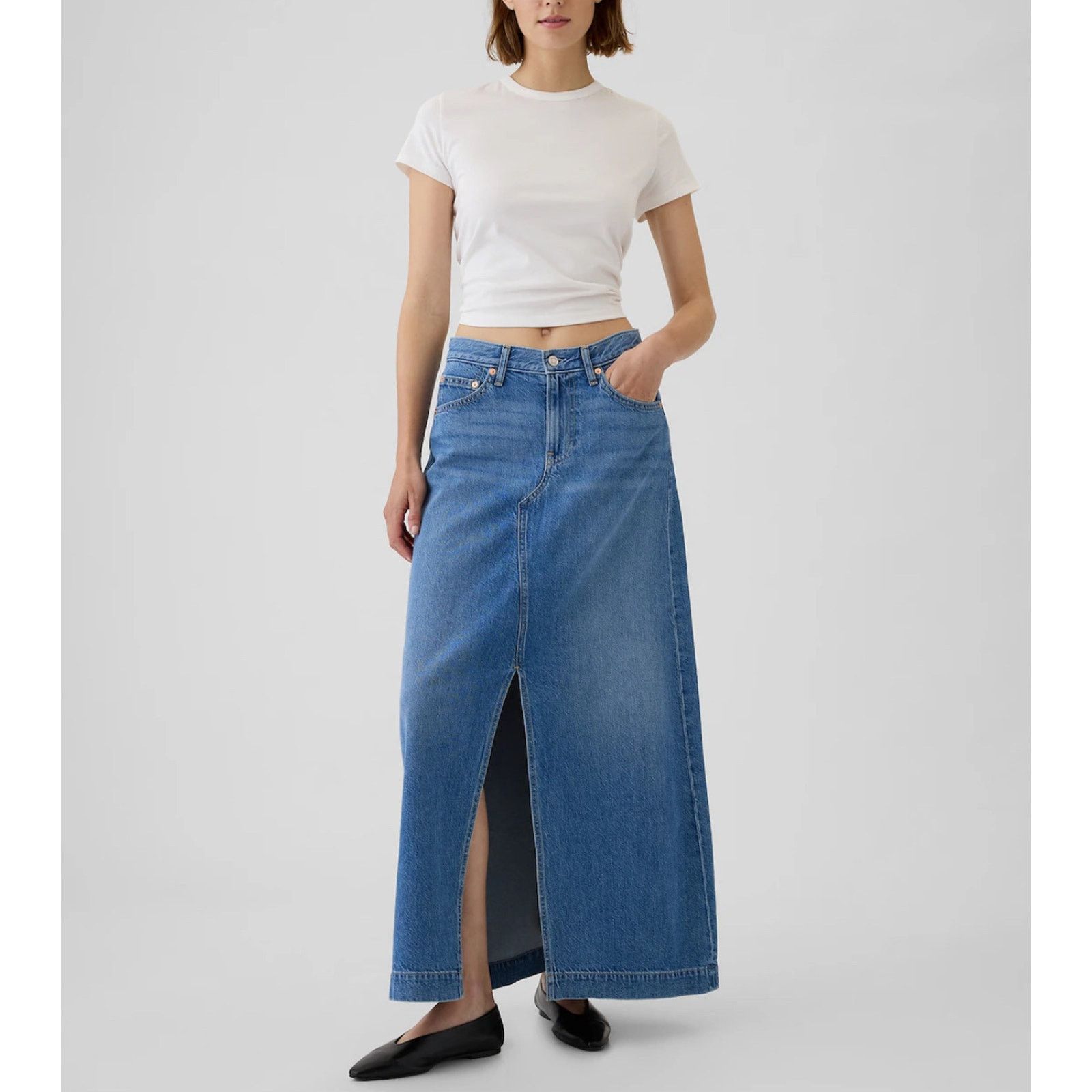 Gap Gap Women - UltraSoft Denim Maxi Skirt / 27 / NWOT Size 27" / US 4 / IT 40 - 1 Thumbnail