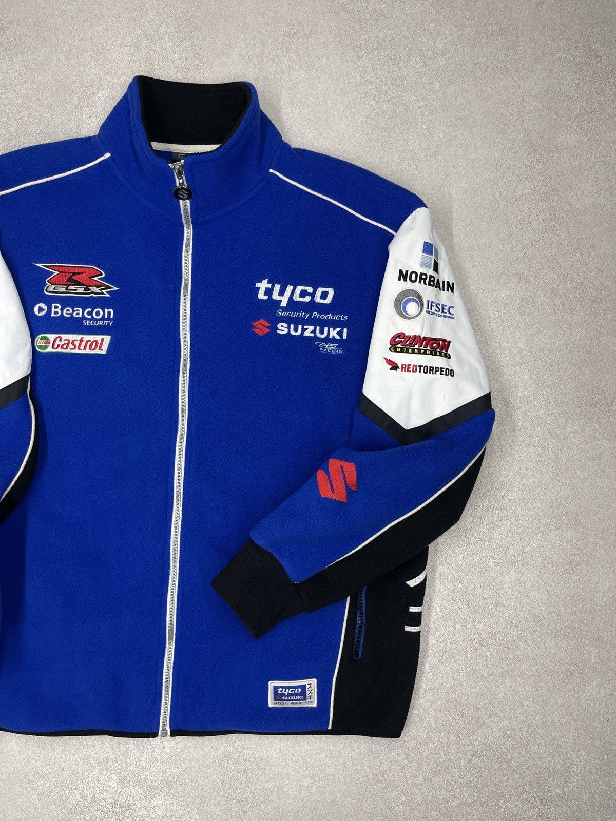 Formula 1 Suzuki Tyco TAS Racing Team Fleece Jacket GSX-R Castrol Size US L / EU 52-54 / 3 - 4 Thumbnail